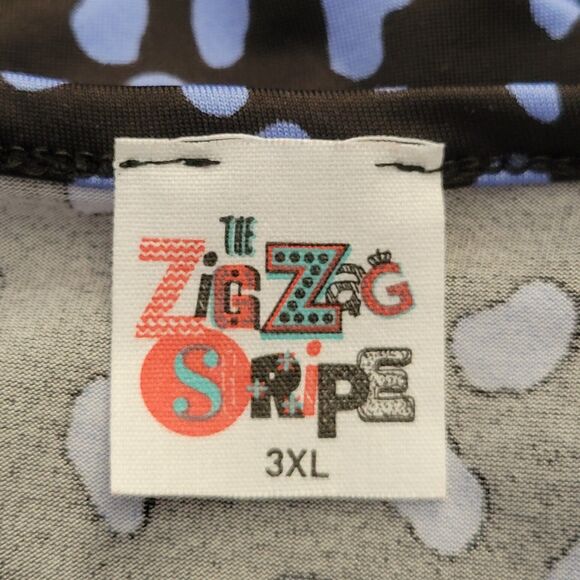 The Zig Zag Stripe Blue Jumper Size 3XL Missing Buttons - Picture 9 of 9